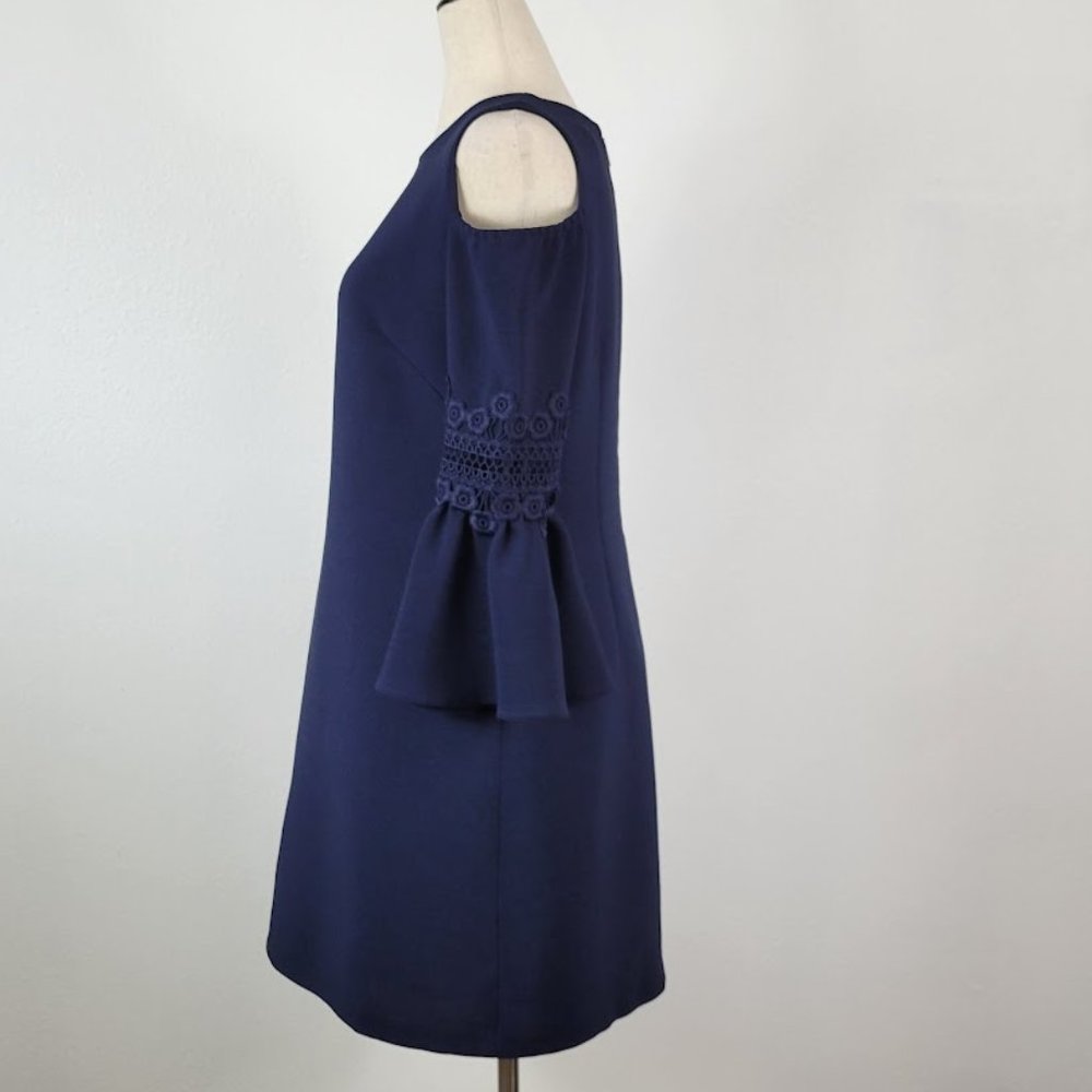 ELIZA J sheath off shoulder dress blue Sz 10P - Picture 2 of 8